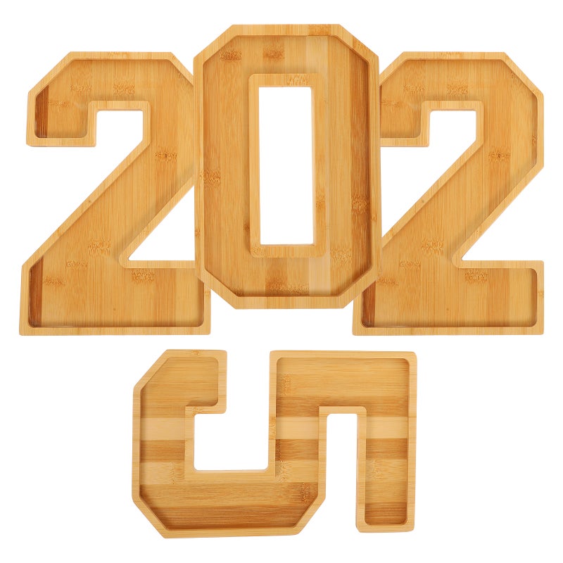 1 Set Number Charcuterie Tray Fillable Large Number 2025 Charcuterie Board New Year Decoration - Image 5