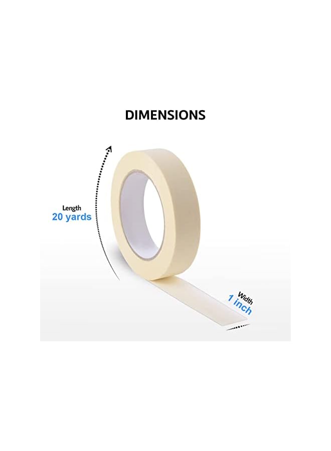 مارك شريط لاصق 2.5 سم × 18.3 متر شريط لاصق قوي لتزيين الطلاء DIY المنزل والمكتب والمدرسة والقرطاسية والفنون اليدوية وما إلى ذلك 6 لفات - Image 2