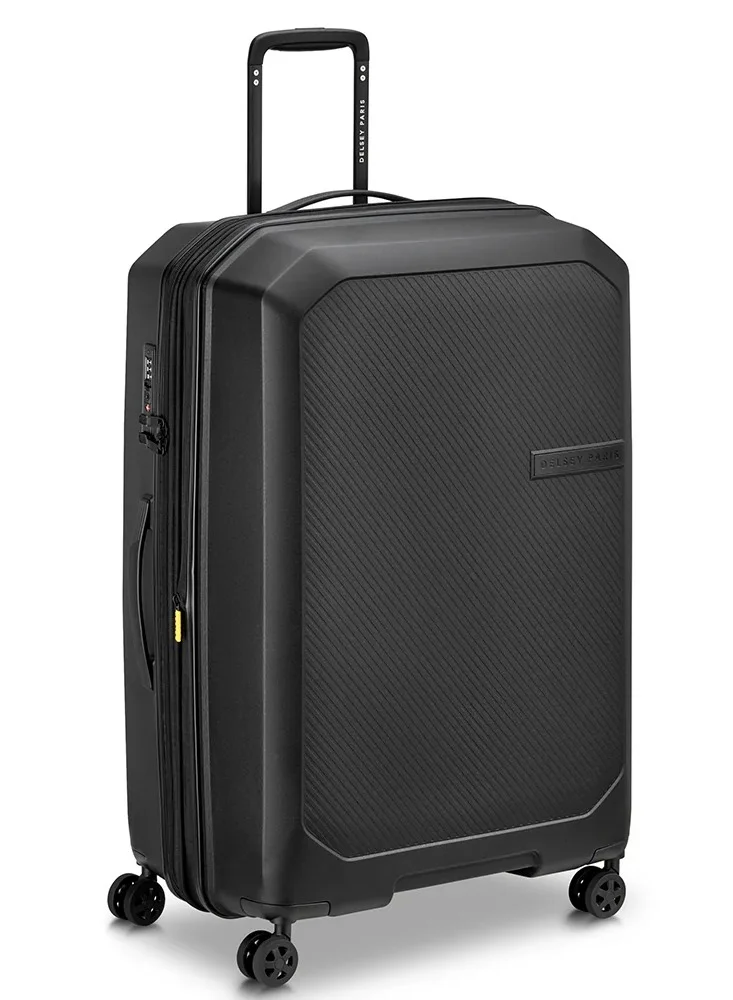 DELSEY Paris Anvers 75 cm Expandable 4 Double-Wheeled Large Checkin Suitcase Trolley - Black