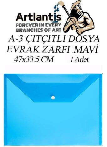 A3 Snap File Blue 1 Piece A-3 Snap Snap Envelope File Transparent 47X33.5 cm Large Size Snap File - pzsku/Z70BE022474238352BA15Z/45/_/1725721705/d37c3a7d-985f-46fe-9e97-057a1c71fdc8