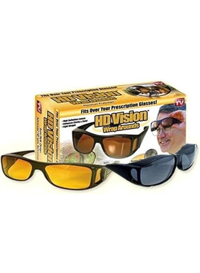 HD Polarized Anti-Glare Sunglasses - Night Vision & Driving - Stylish Design for Men and Women - 2 Pack - Perfect Eye Protection and Clear Vision in All Conditions - Image 5