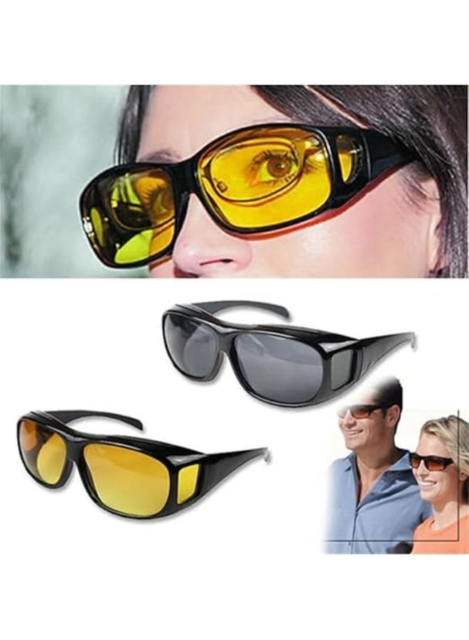 HD Polarized Anti-Glare Sunglasses - Night Vision & Driving - Stylish Design for Men and Women - 2 Pack - Perfect Eye Protection and Clear Vision in All Conditions - Image 4