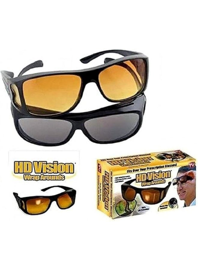 HD Polarized Anti-Glare Sunglasses - Night Vision & Driving - Stylish Design for Men and Women - 2 Pack - Perfect Eye Protection and Clear Vision in All Conditions - Image 3