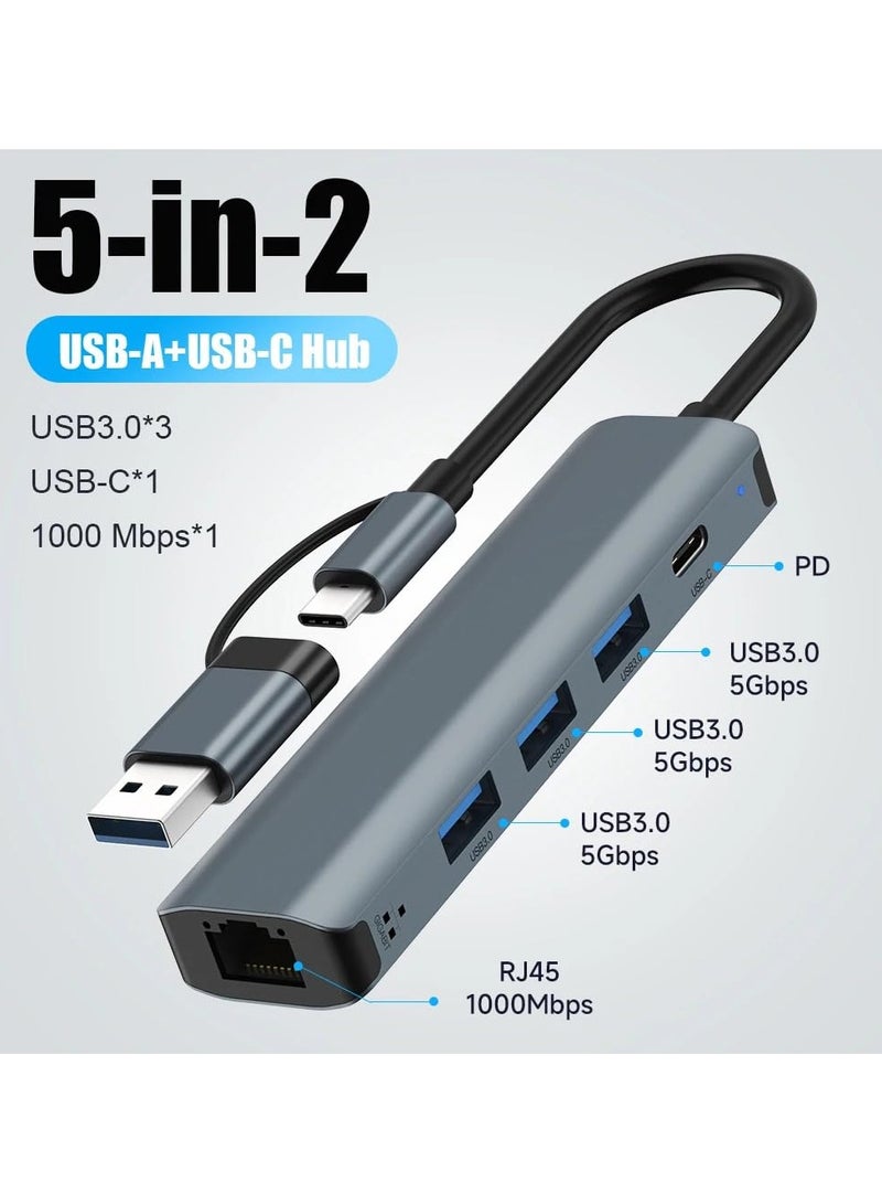 Topleo Gigabit USB LAN Adapter 1000M, USB C to RJ45 Ethernet Adapter, USB C Hub with 3 USB 3.0 Ports & 1 USB Type-C Port for MacBook, XPS, Surface Pro, Linux, Chromebook  - Image 3