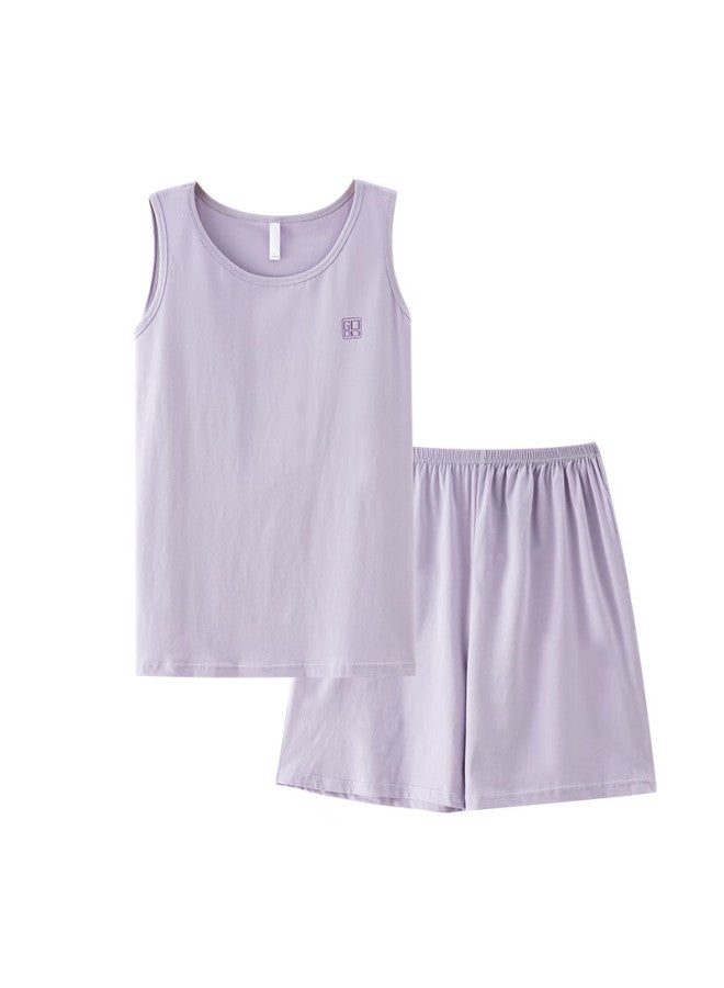 Joae Women's Summer Sleeveless Shorts Home Wear Set With Antibacterial Cotton Camisole - Image 2