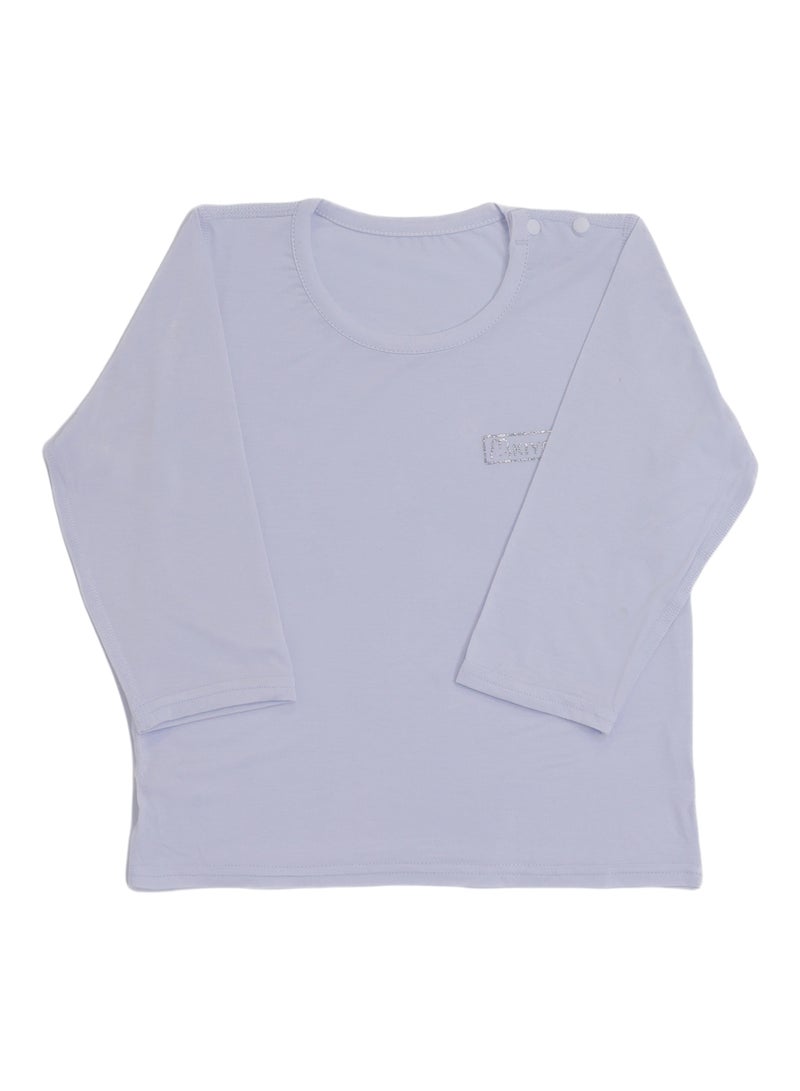 Baby Pullover Summer Top for Air-conditioned Room - Lyocell Blend, Snap Shoulder Closure, Lightweight & Breathable - For 6-24 Months  - Image 2