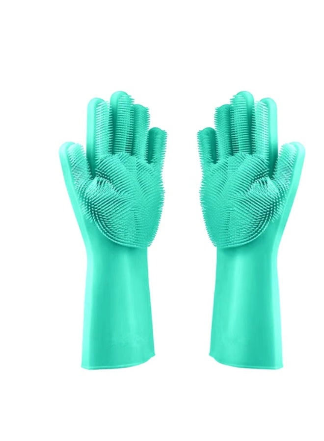 Magic Silicone Dish Washing Gloves One Size - Image 1