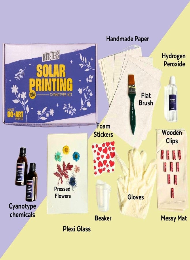 KITSTERS Paper DIY Solar Printing Cyanotype Kit | Alternative Process | STEM KIT | Sun Printing Art Kit for Adults & Kids | Create Unique Sun Prints | Includes Chemicals, Video Tutorial - Image 3