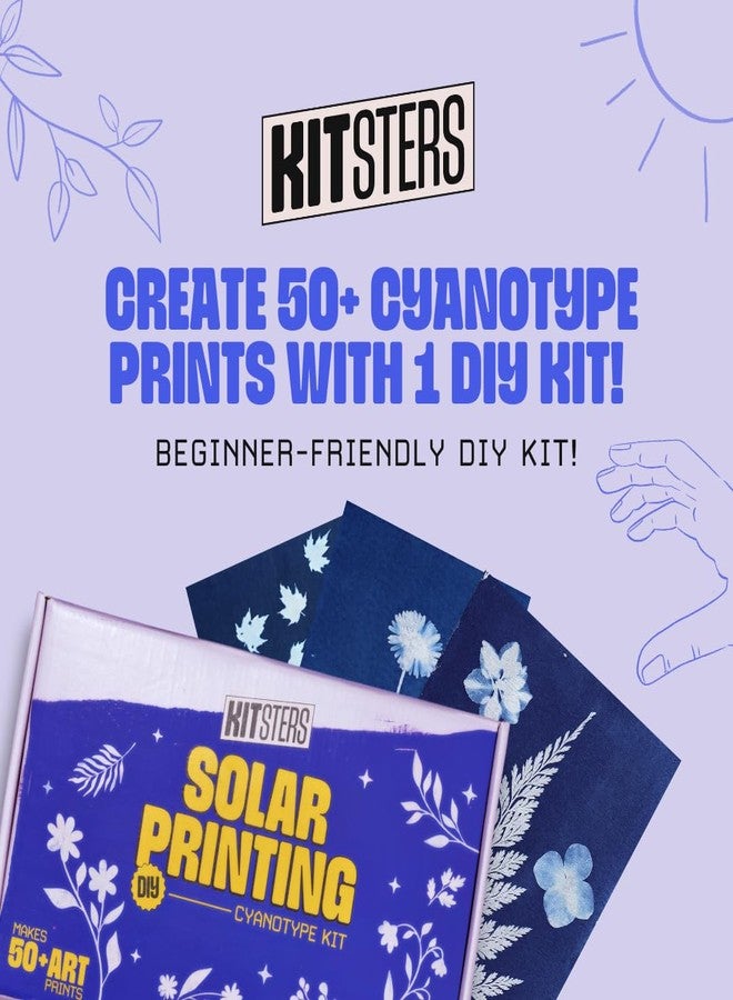 KITSTERS Paper DIY Solar Printing Cyanotype Kit | Alternative Process | STEM KIT | Sun Printing Art Kit for Adults & Kids | Create Unique Sun Prints | Includes Chemicals, Video Tutorial - Image 4