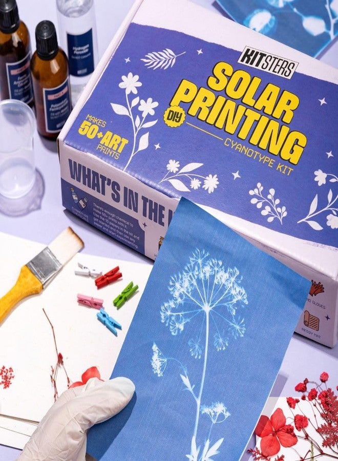 KITSTERS Paper DIY Solar Printing Cyanotype Kit | Alternative Process | STEM KIT | Sun Printing Art Kit for Adults & Kids | Create Unique Sun Prints | Includes Chemicals, Video Tutorial - Image 1