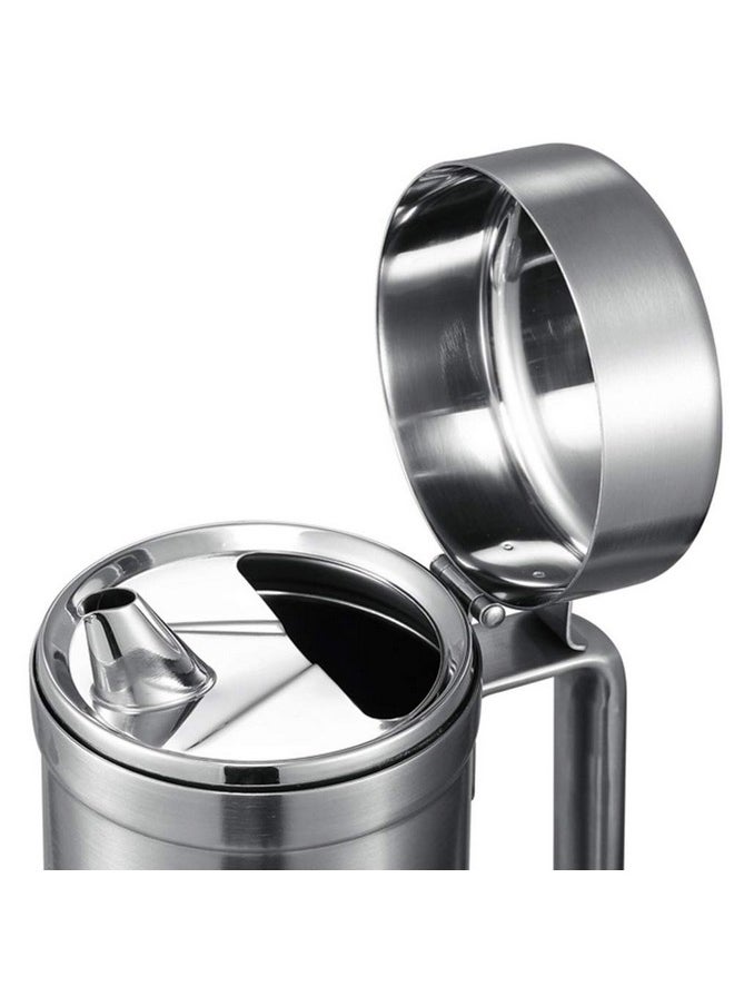 LVOERTUIG LVOERTUIG Olive Oil Dispensers Bottle, 550ML Oil Can Stainless Steel Oil Dispenser Pot Leak Proof Oil Salad Dressing Storage Oil Bottles Oil Container with Lid for Kitchen Cooking BBQ  - Image 4