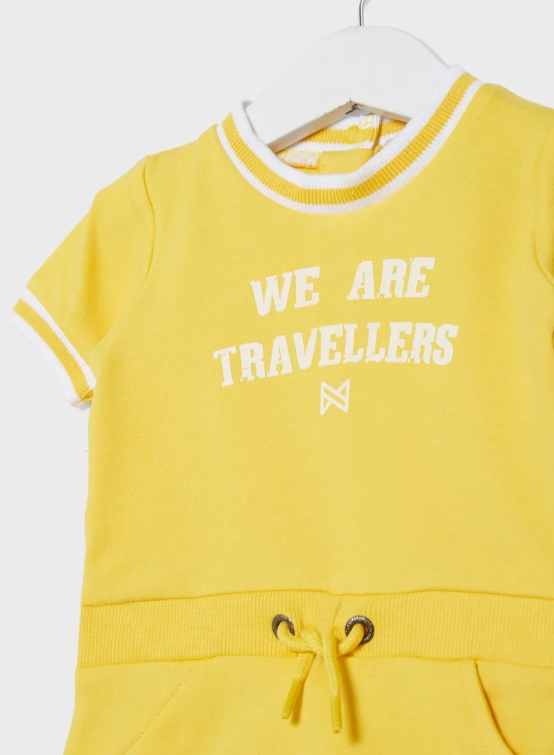 كوكو نوكو Kids Slogan Dress