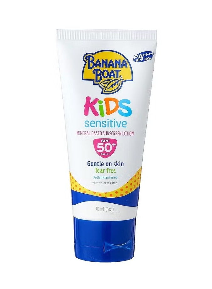 Banana Banana Boat Kids Sensitive Tear - Free Mineral Based Sunscreen Lotion SPF 50+ PA++++ 90ml 