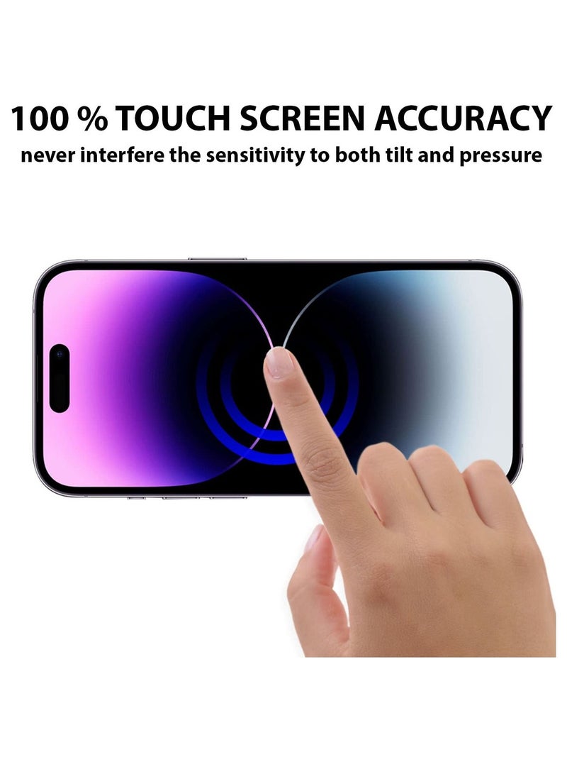 BORTONY Tempered Glass Screen Protector (14 Pro Max) Film Full Coverage Edge to Edge Case Friendly 9D Screen Protector For Apple iPhone 14 Pro Max 6.7'' Clear/BLACK - Image 5
