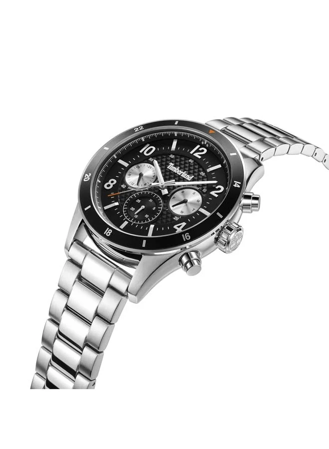 Timberland Ashmont Black Dial Stainless Steel Bracelet Multifunction Watch for Men