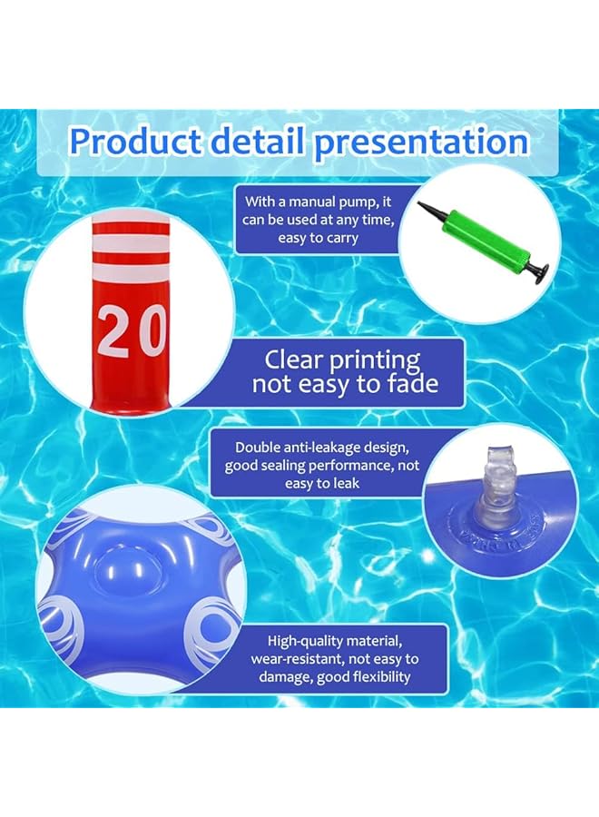 كاست ويف مجموعة ألعاب حمام السباحة، حلقة كرة السلة، لعبة رمي الحلقات المتقاطعة القابلة للنفخ، وألعاب رمي حلقات الصبار القابلة للنفخ للأطفال، ألعاب حمام السباحة للمراهقين والبالغين والعائلة - Image 2