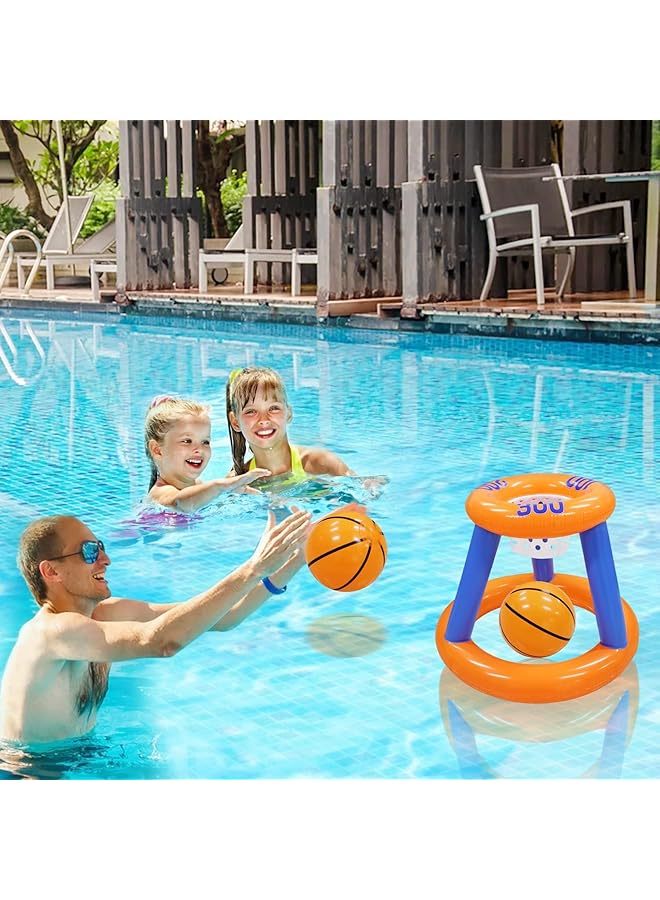 كاست ويف مجموعة ألعاب حمام السباحة، حلقة كرة السلة، لعبة رمي الحلقات المتقاطعة القابلة للنفخ، وألعاب رمي حلقات الصبار القابلة للنفخ للأطفال، ألعاب حمام السباحة للمراهقين والبالغين والعائلة - Image 3