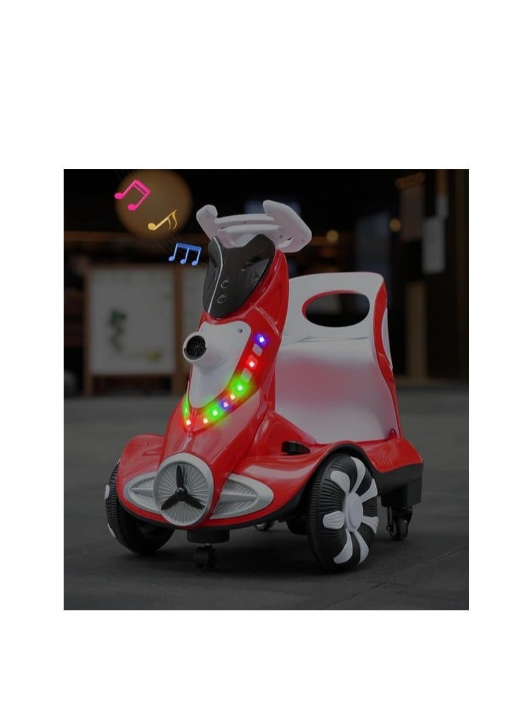 NTECH Electric Four-Wheel Kids Car | Bubble Function | 360 Degree Rotation | Cool LED Lights | Seat Belt | Safe & Comfortable | TM010 - Image 4