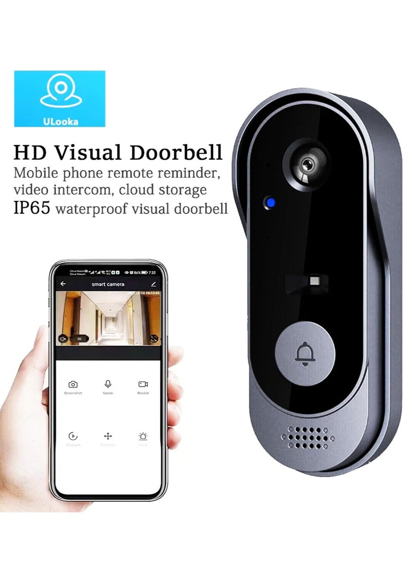 Alruht Video Doorbell, IP65 Rainproof, Wireless Video Doorbell Camera, Motion Detection, Live View and Night Vision, with 2.4G WiFi and Cloud Storage - Image 4