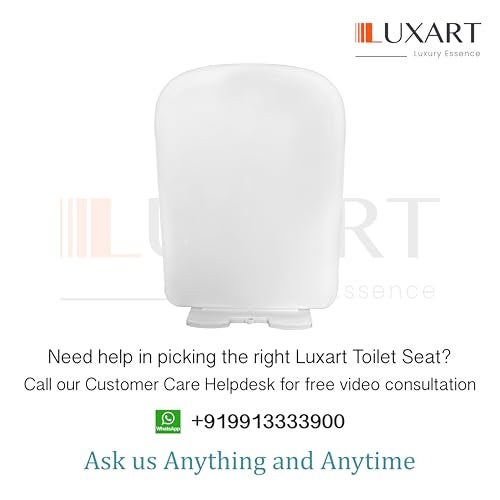 LUXART Toilet Seat Cover 44L x 34W CM |Western Commode Squaricle Seat Cover |Soft Close Technology Heavy Quality Commode Lid With Installation Kit | Stylish PP Toilet Cover For Bathroom - Image 2