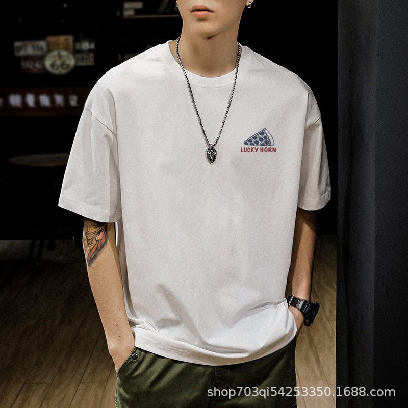 Short sleeve t-shirt men's cotton men's half sleeve men's summer new T-shirt loose plus size fashion brand men's half sleeve - Image 3