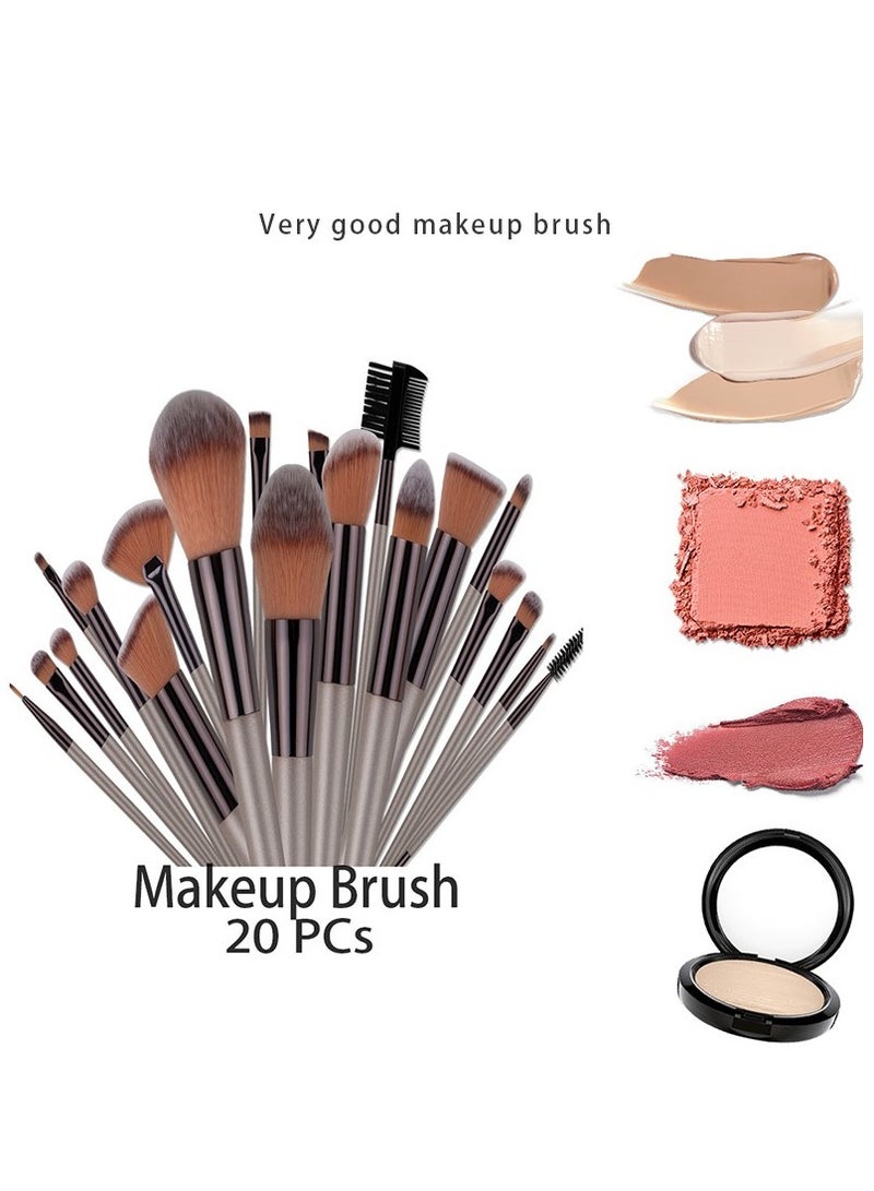 33-Piece Makeup Brush Set, Champagne Gold Brushes with Beauty Blender, Brush Cleaning Bowl, and Cosmetic Tools Gift - Image 2
