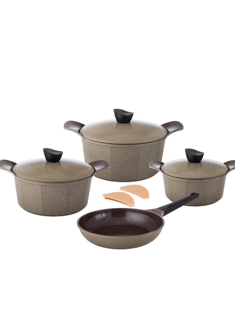LAHOYA 9-piece cookware set made of high-quality granite with Korean materials and specifications and Saudi industry - Image 1