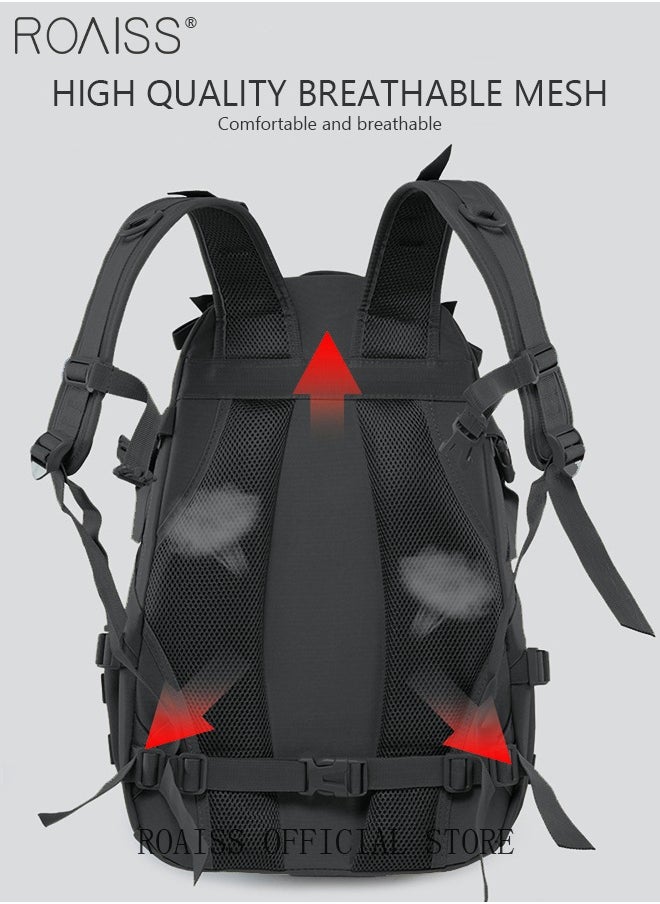 roaiss - Professional Hiking Backpack Tactical Pack Waterproof 900D Oxford Encryption Multifunction Luggage Bag for Camping Sports Travel Outdoor Climbing - Image 1