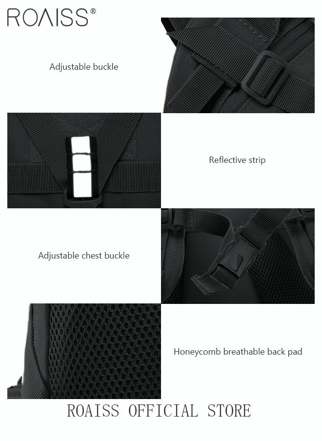 roaiss - Professional Hiking Backpack Tactical Pack Waterproof 900D Oxford Encryption Multifunction Luggage Bag for Camping Sports Travel Outdoor Climbing - Image 1