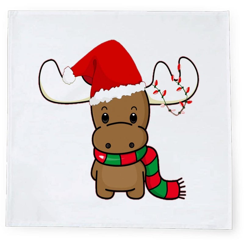 Khakee 6 Pcs Christmas Theme Silk Table Napkins 10x 10 for Xmas Decoration Christmas OrnamentsChristmas Giftxmas21683 - Image 3