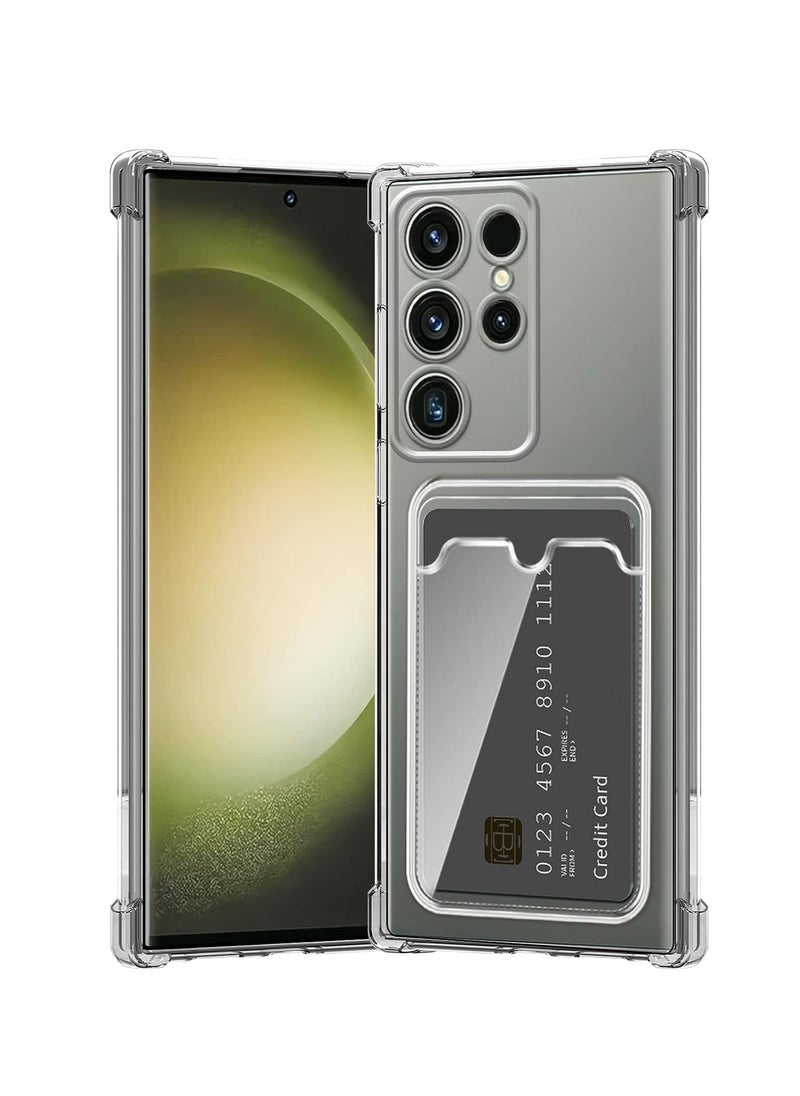 Generic - Compatible with Samsung Galaxy S24 Ultra Case Cover Premium Slim Soft Shockproof Wallet Case with Card Holder and Camera Protection for Samsung S24 Ultra by Grabist Clear (Samsung Galaxy S24 Ultra) - Image 1