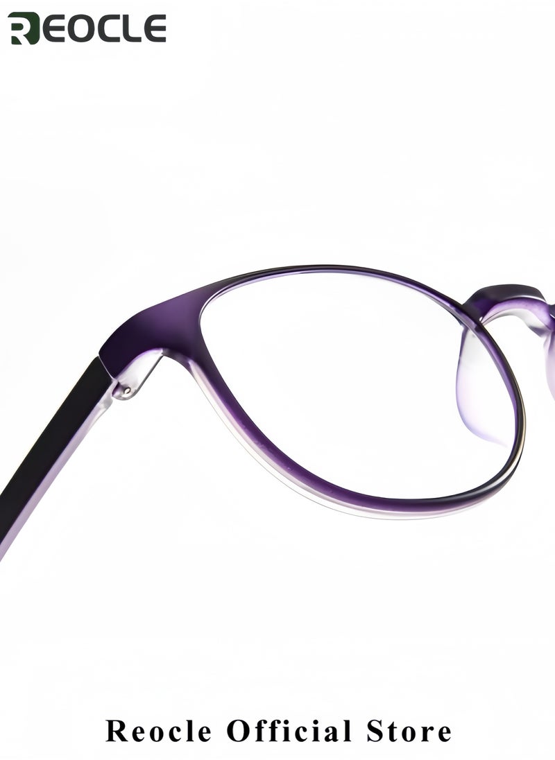 REOCLE - Blue Light Blocking Glasses Computer Reading & Gaming & TV & Phones Glasses Anti Eyestrain UV Glare Glasses for Women Men - Image 1