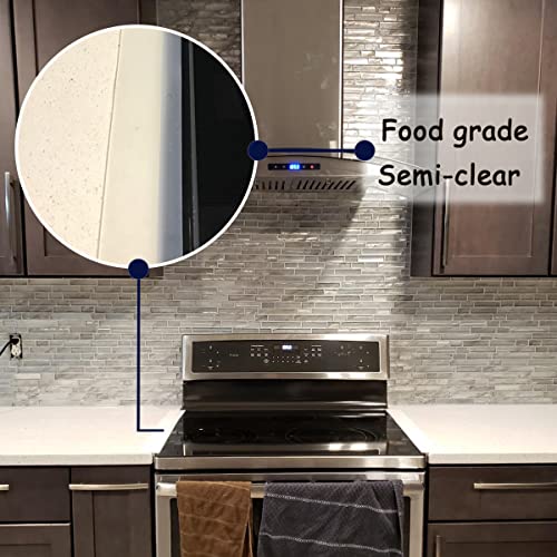 HELESIN Silicone Gap Covers, (2 PCS) Silicone Stove Gap filler Stopper Kitchen Stove Gap Covers - Flexible Stove Counter Gap Cover, Food Grade (21 Inches, Semi Clear) - Image 4