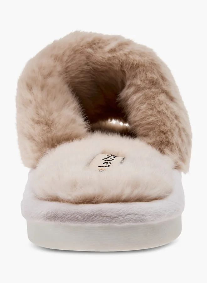 Le Confort Women Faux Fur Slip-On Bedroom Slippers