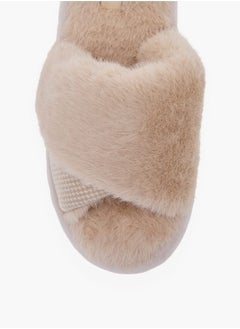 Le Confort Women Faux Fur Slip-On Bedroom Slippers  - Image 3