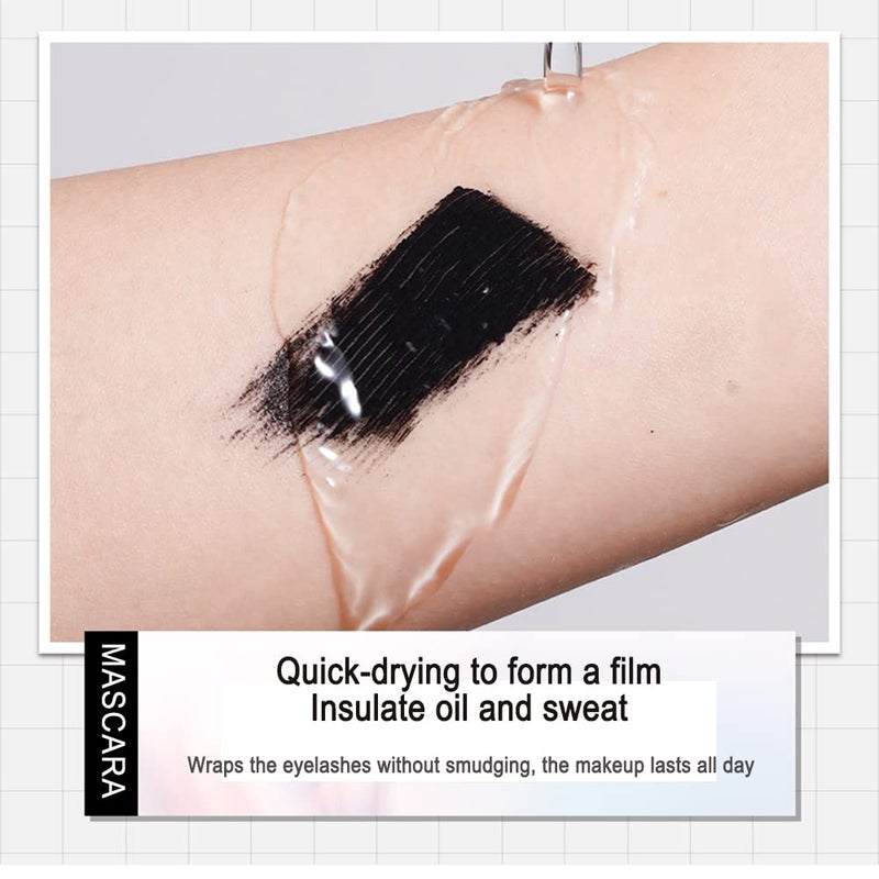 Qic NaSeny 2in1 Vibely Mascara Waterproof Black Volume And Length Thickening And Lengthening Dual Effect 5X Longer Mascara Smudge-Proof Non Clumping - Image 3