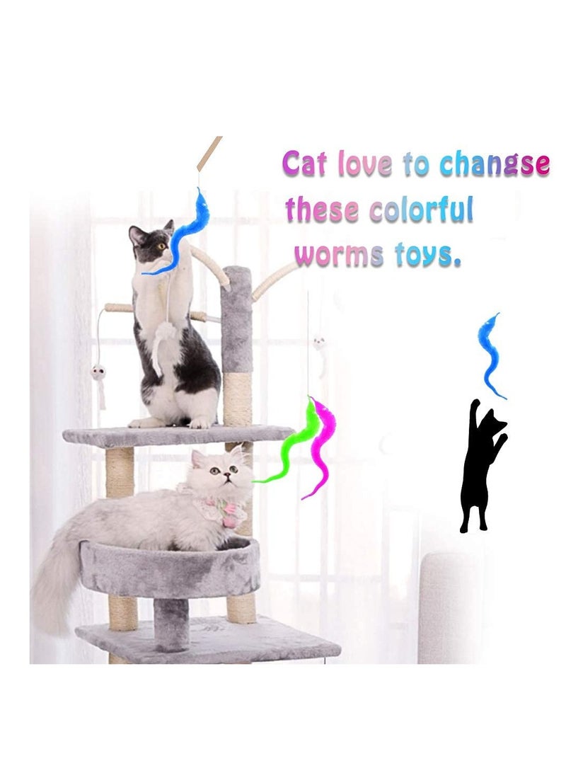 كاست ويف مجموعة ألعاب الديدان السحرية، هدية يوم الطفل، 12 قطعة ديدان ملونة ضبابية مع سلسلة خفية هدايا حفلات للأطفال (ألوان متعددة متطابقة عشوائيًا) - Image 2