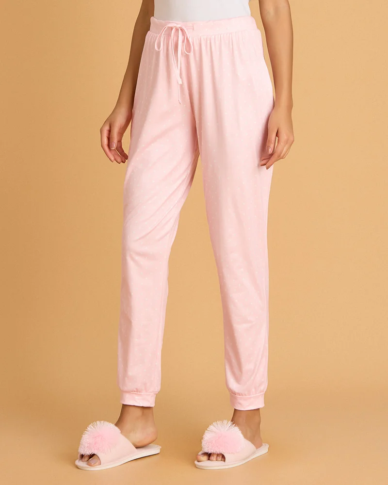 Redtag Women Ecru Allover Print Long Sleeve Pyjama Set