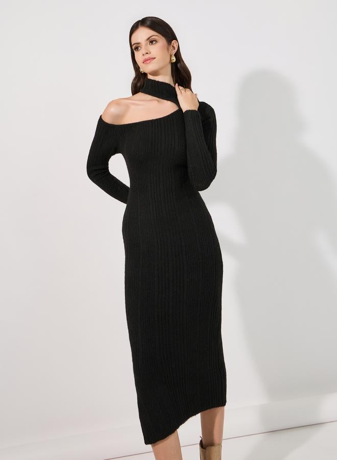 Styli Cutout Knit Midi Dress  - Image 2