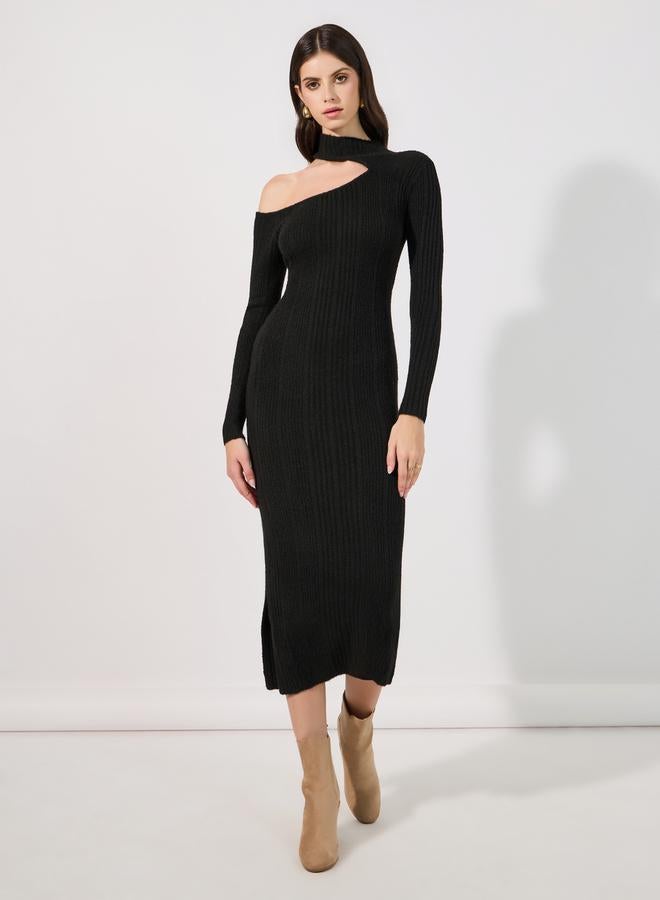 Styli Cutout Knit Midi Dress  - Image 4