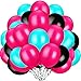 TecUnite 100 Pcs Rose Red Black Blue Latex Balloons 13 Inch Colorful Round Balloons for Graduation Wedding Birthday 4th of July Independence Day Patriotic Party Decoration - Image 3