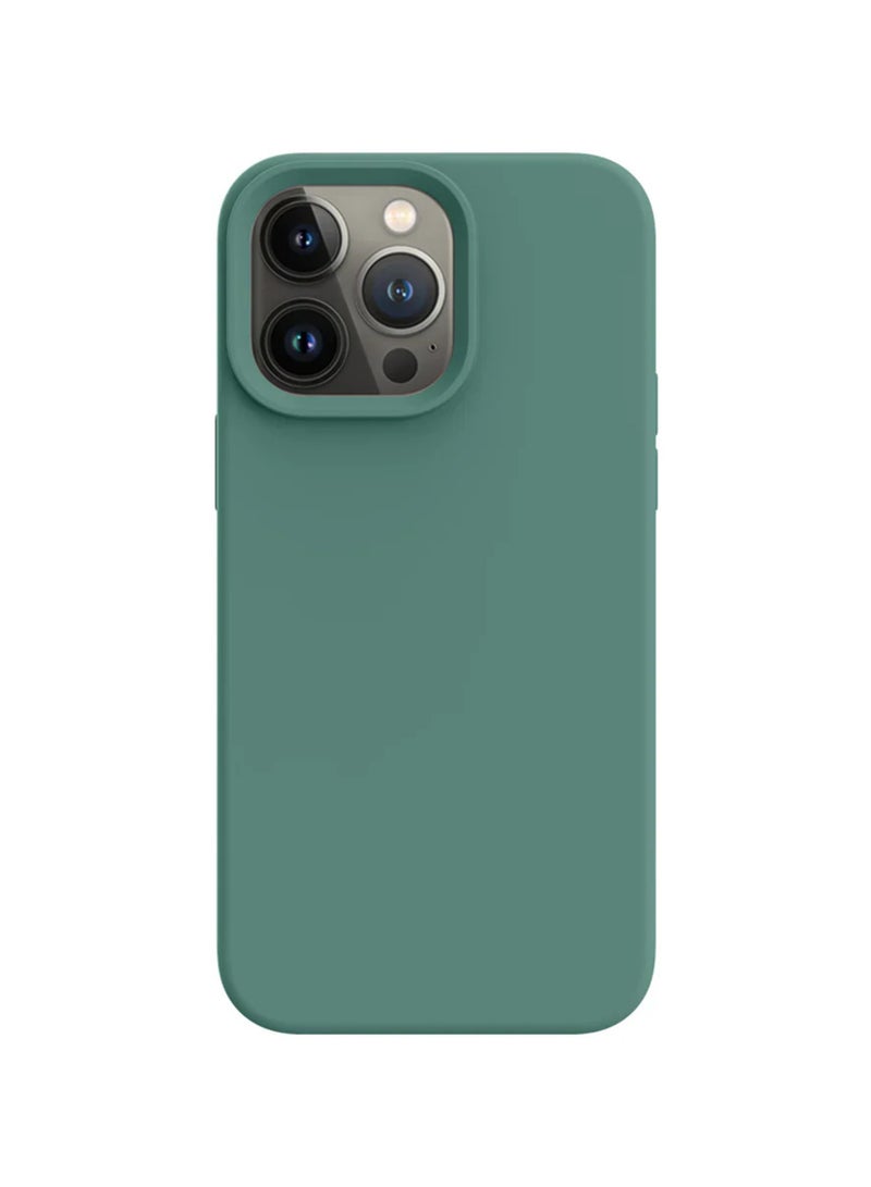 AKSESORY iPhone 13 Pro Max Silicone Case 6.7 inch - Shockproof Soft Cover, Anti Scratch Protective Shell, Impact Resistant Guard, Slim Fit Matte Finish, Full Body Protection (Green) - Image 1