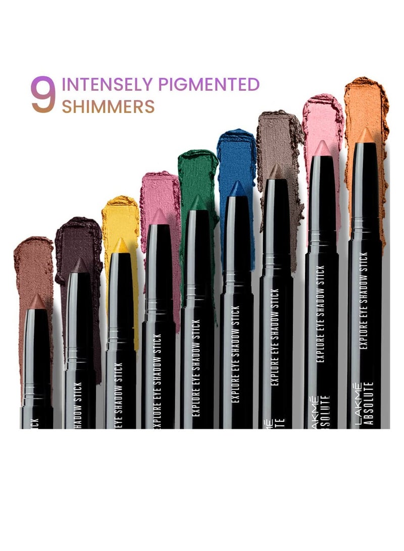 LAKME Eyeshadow Stick, Blue Orchid, 1.4g - Image 4