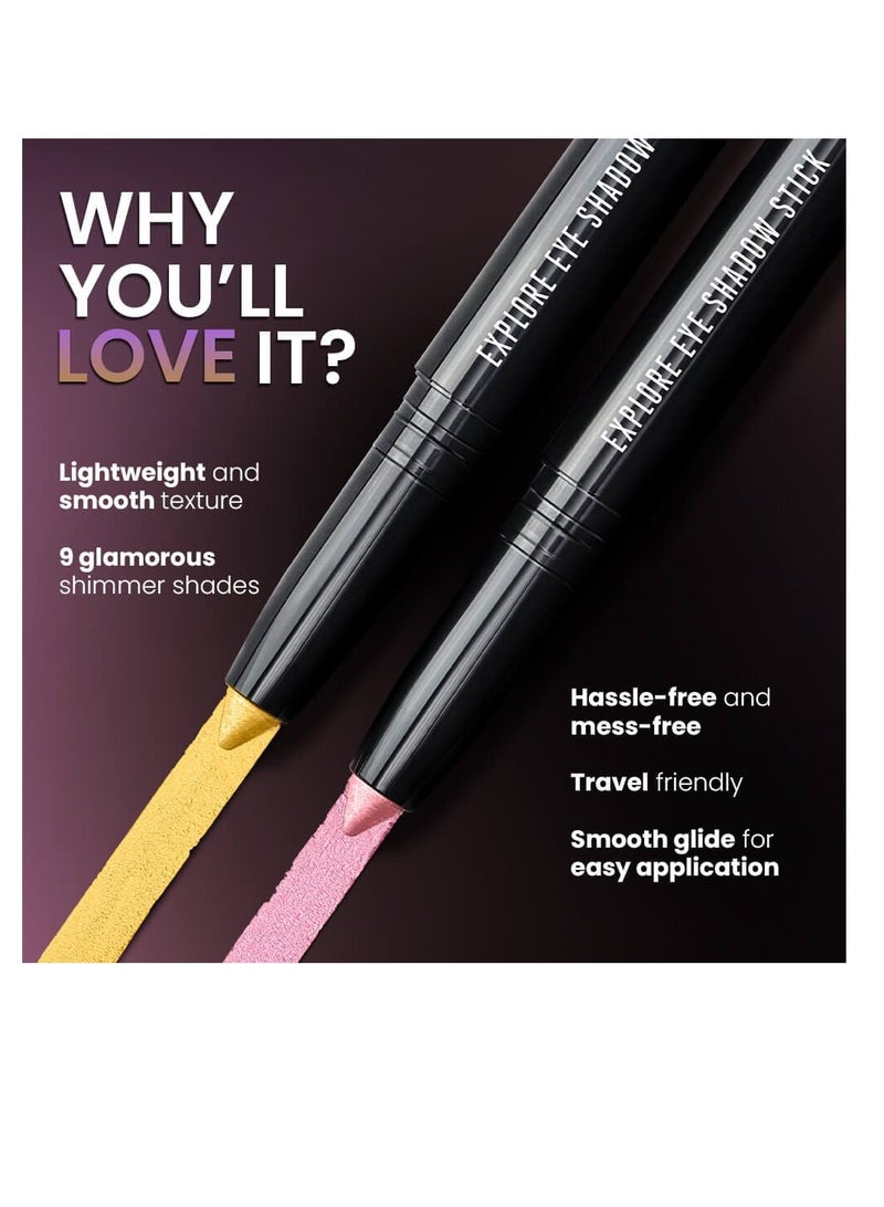 LAKME Eyeshadow Stick, Blue Orchid, 1.4g - Image 5