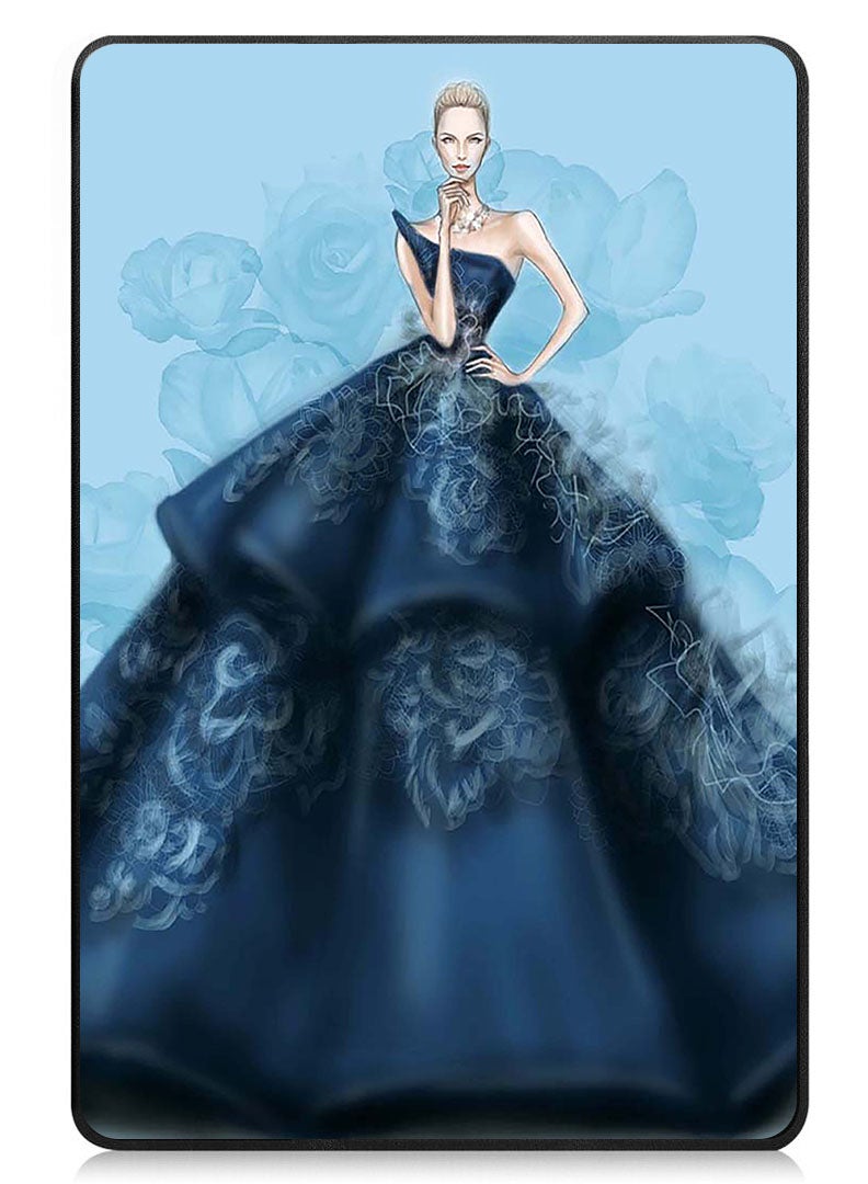 Theodor Protective Flip Case For OnePlus Pad Go With Trifold Stand Auto Wake Sleep Shockproof Cover Blue Princess dress - Image 1