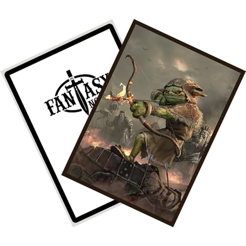 Fantasy North - Skryn - Ruthless Skirmisher - 100 Textured Matte TCG Card Sleeves - Fits Magic MTG Commander Pokemon and Other Card Games - Playing Card Sleeves - Image 4