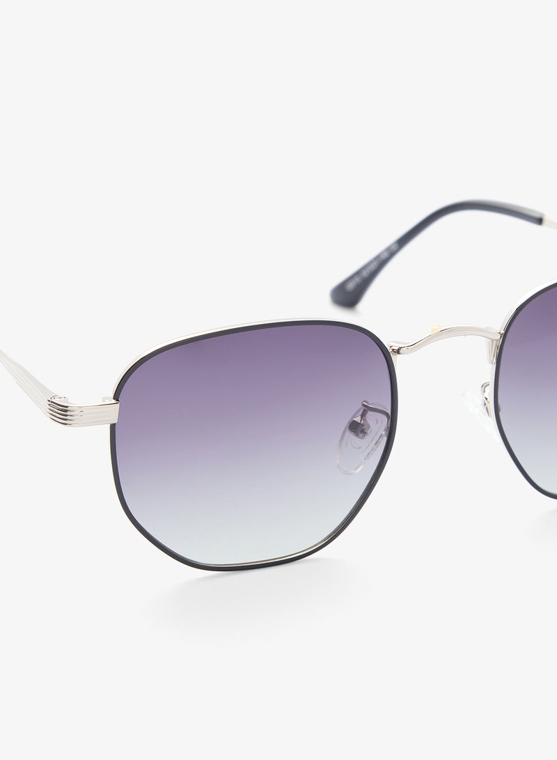 Seventy Five Polarized Lens Square Aviatoe Sunglasses - Image 3