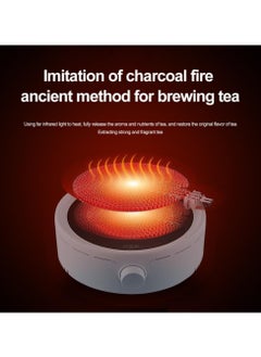 TOMSHOO Electric Mini Coffee Pot Warmer, Electric Teapot Stove Portable, 800W Electric Ceramic Stove Coffee Heater, Teapot Warmer, Heater Stove Countertop Burner for Boiling Water, Tea, Coffee (White)  - Image 5
