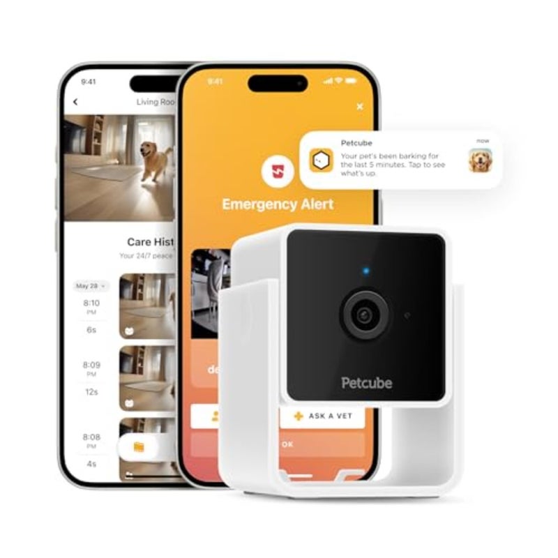 Pet Monitoring Camera with 1080p HD Video, Night Vision, 2 Way Audio, Magnet Mounting - Image 1
