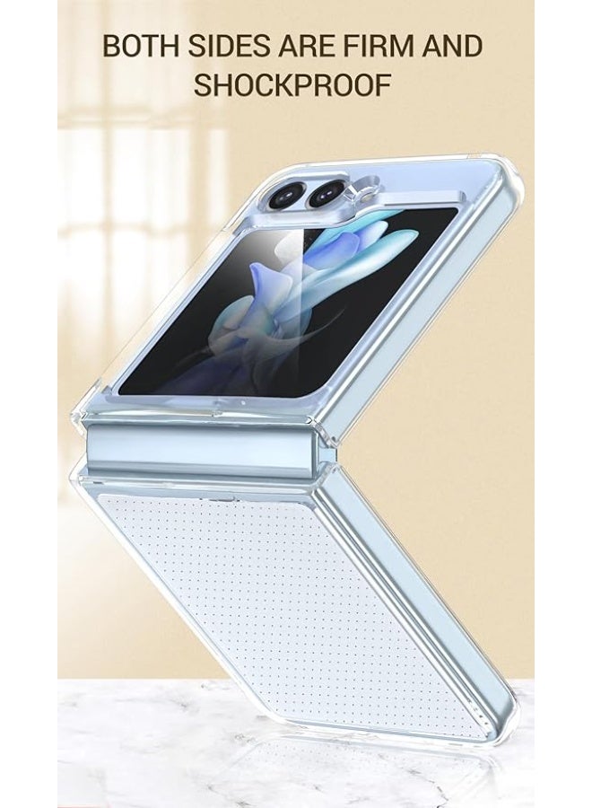 Samsung Galaxy Z Flip 5 5G 2023 Clear Protective Case [Anti-Yellowing & Slim] Full Body Shockproof Hard PC 5G Ultra Wireless - Image 2